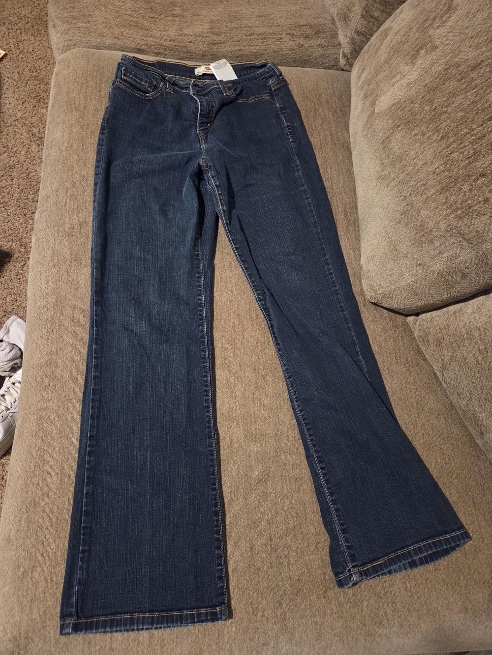 Levi's Dark Blue Flare Wide-Leg Jeans